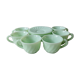 6 cups and sub cups in mint green opaline, France