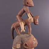 Gelede Yoruba mask with horseman crest (N° 29641)