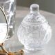 Vintage sugar bowl in crystal and clear glass, Italy, 1960s.