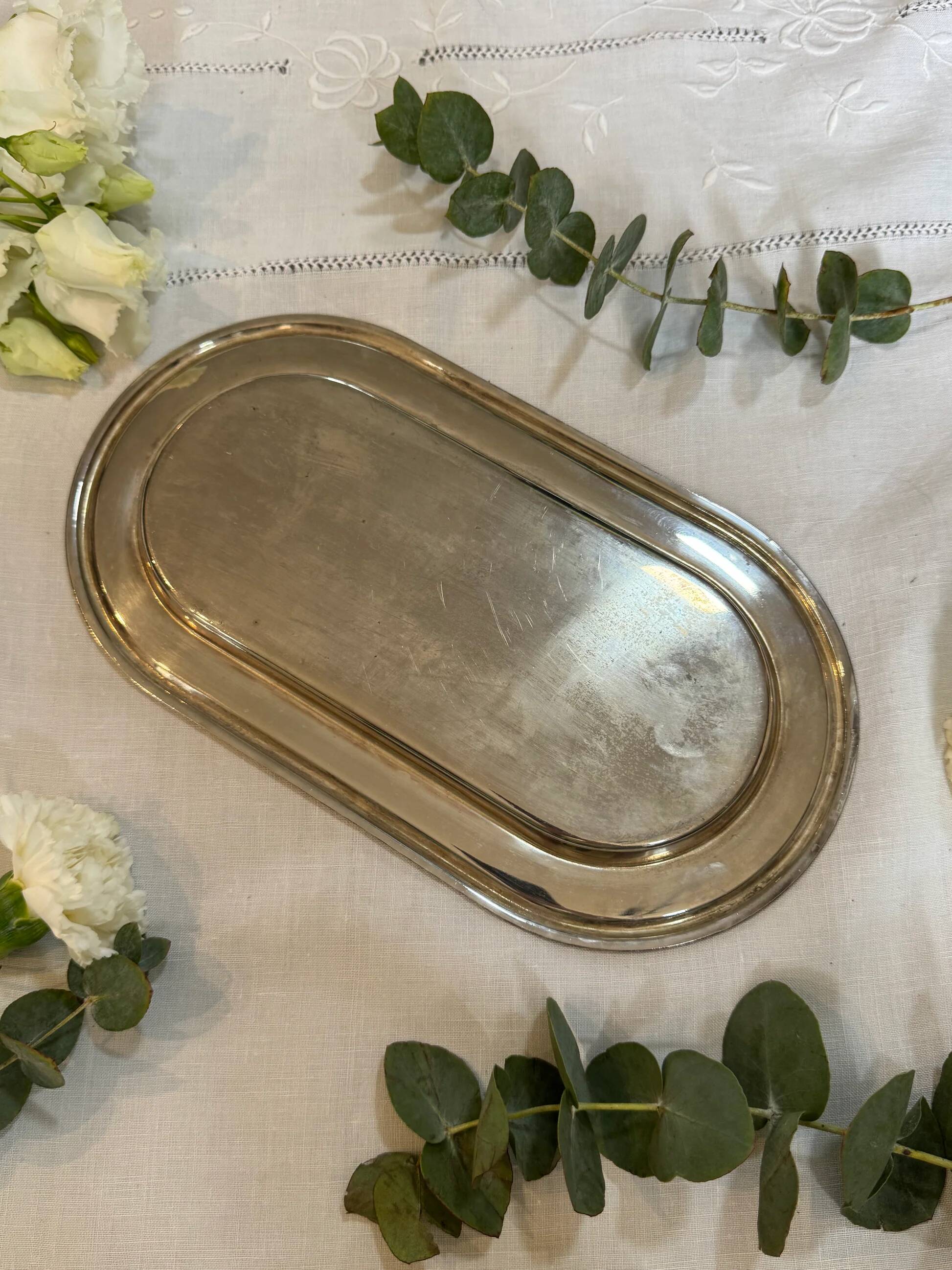 Silver-plated foie gras dish