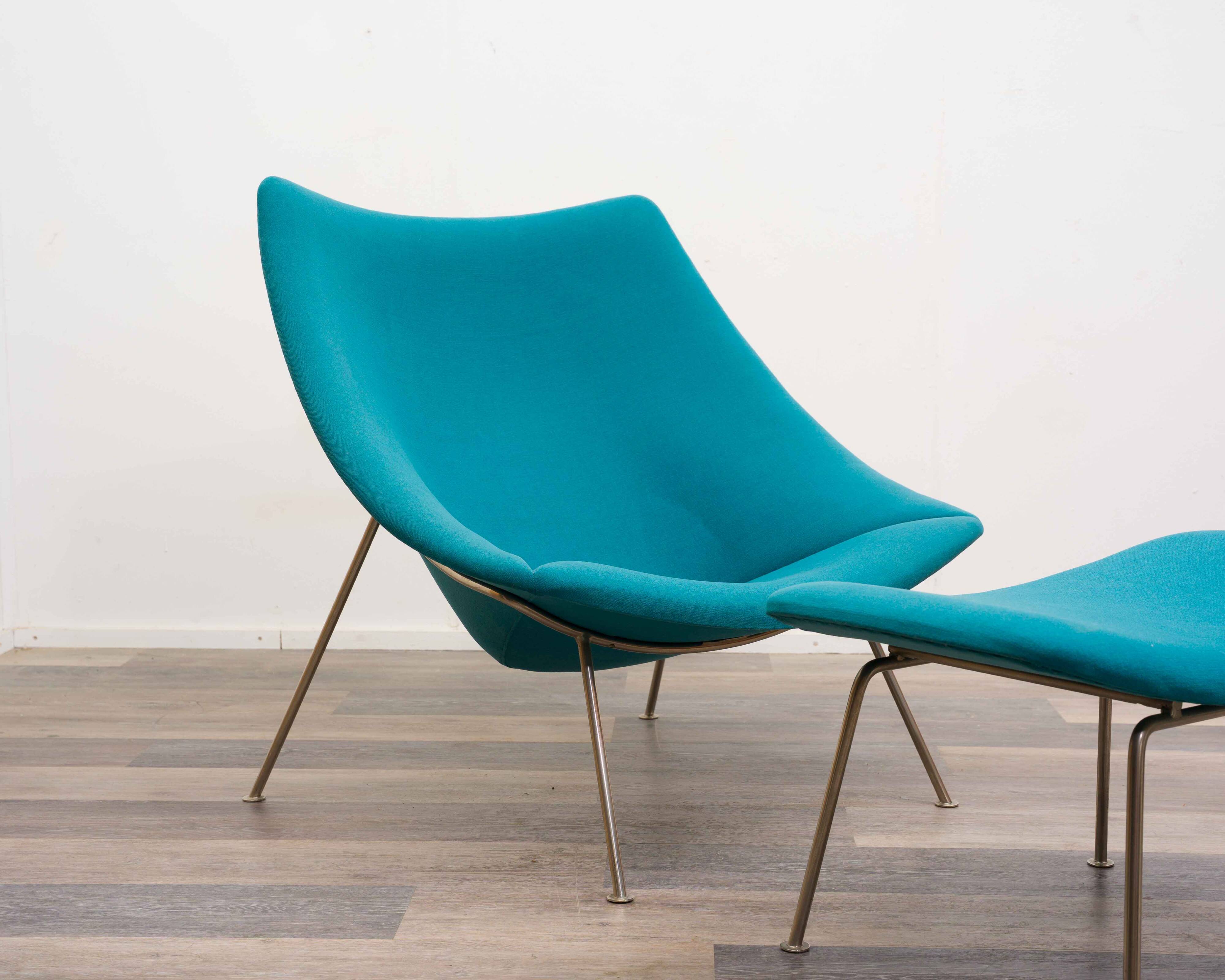 Oyster armchair with ottoman by Pierre Paulin for Artifort