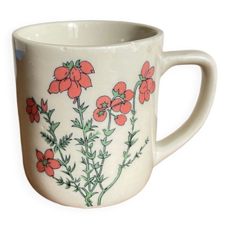 Ceramic mug vintage botanical pattern