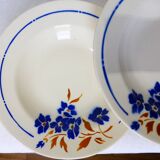 4 vintage Badonviller deep plates 211249