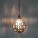Old art deco pendant lamp - Partitioned and colored glass globe - 1930