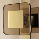 Regency Style Brass and Glass Coat Rack, Italy 1970s