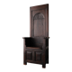 Throne chair in solid oak, renaissance