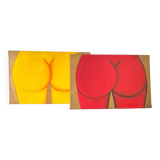 Œuvre originale/ Blandine Le routier/ toiles fesses jaunes