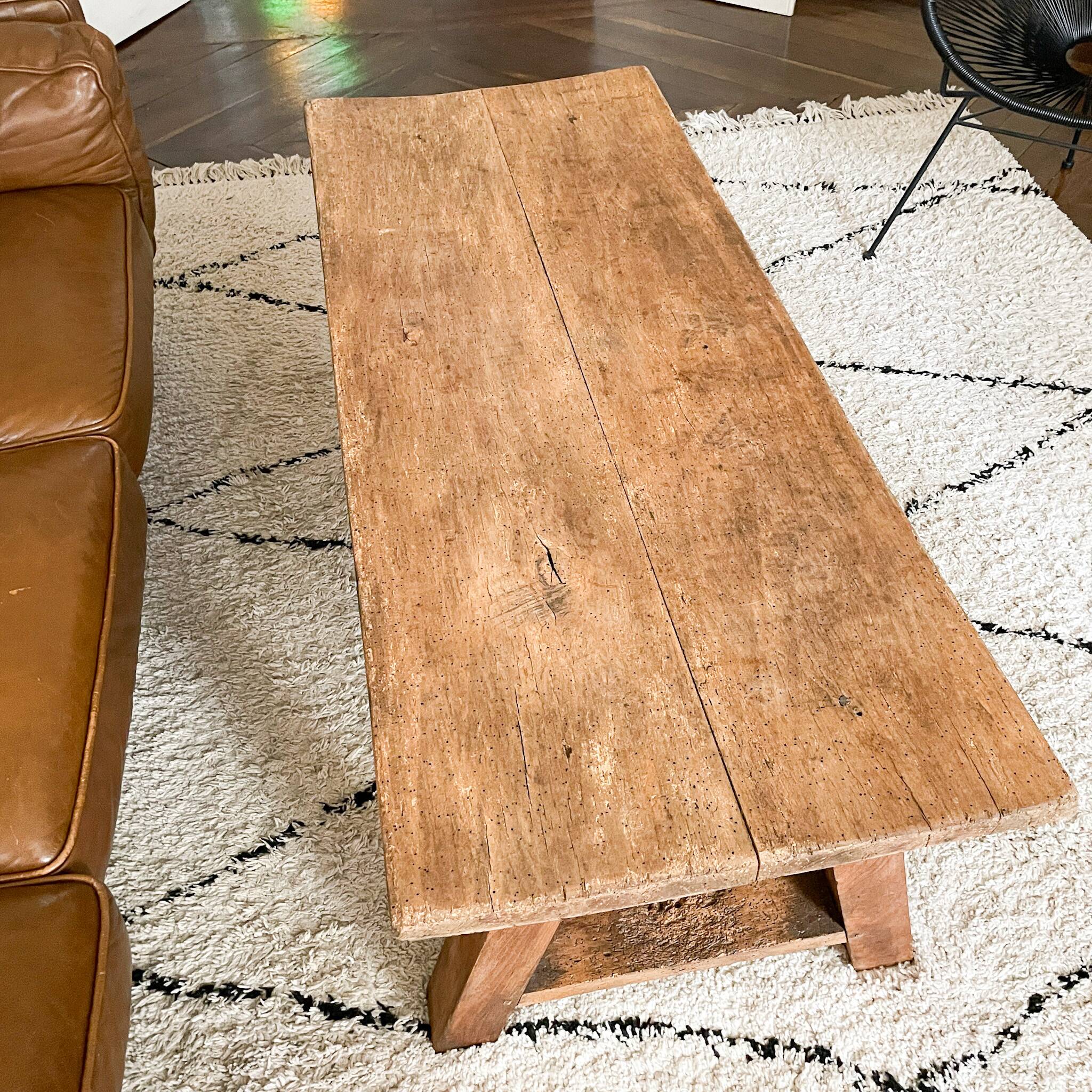 Old wooden coffee table