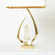 Paire de lampes en laiton cristal de roche signées Willy Daro