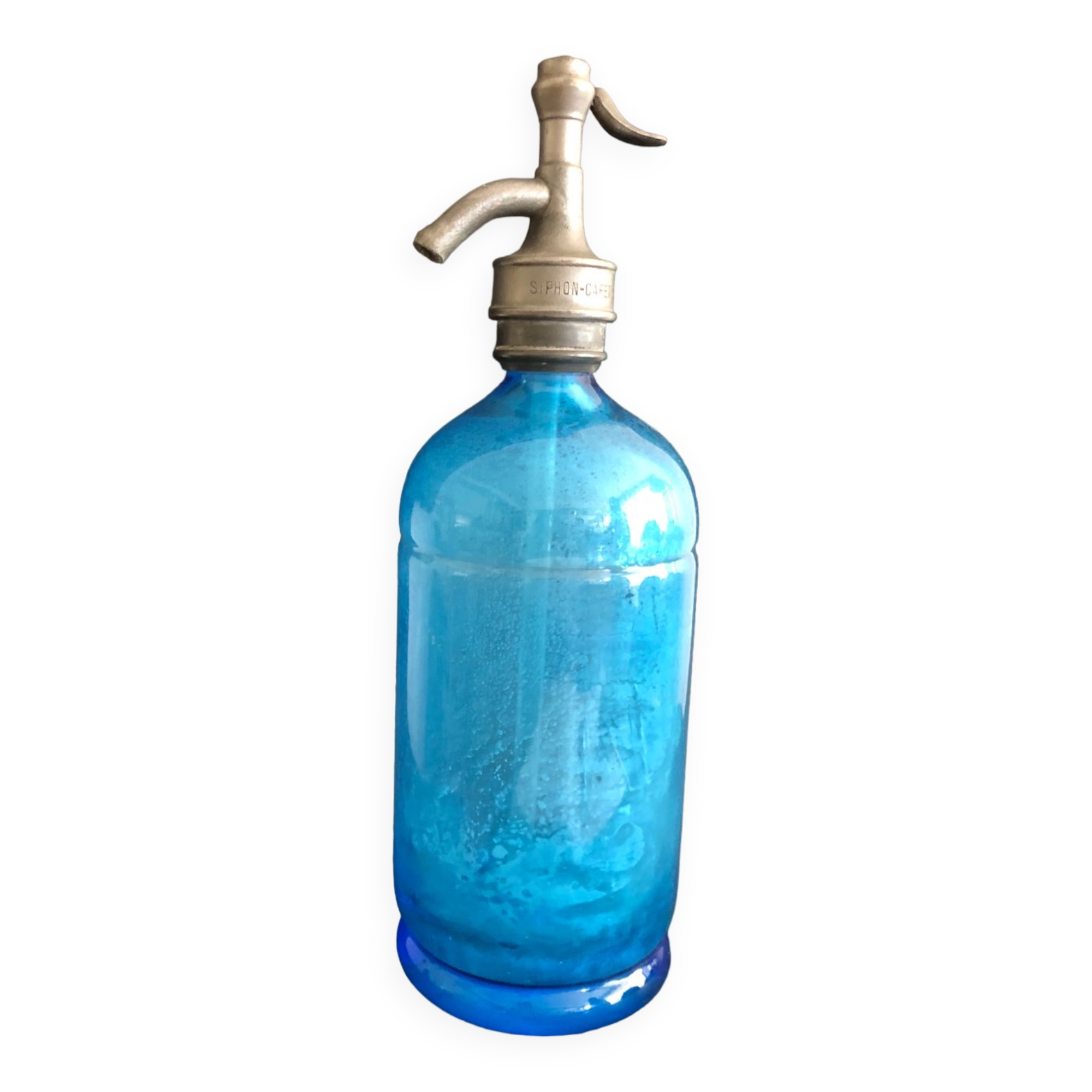 Blue vintage siphon