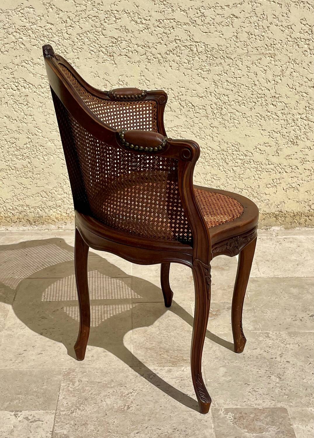 Louis XV Style Walnut Office Chair