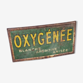 Old Advertising plate for oxygenated absinthe around 1900