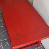Red Chinese low cabinet