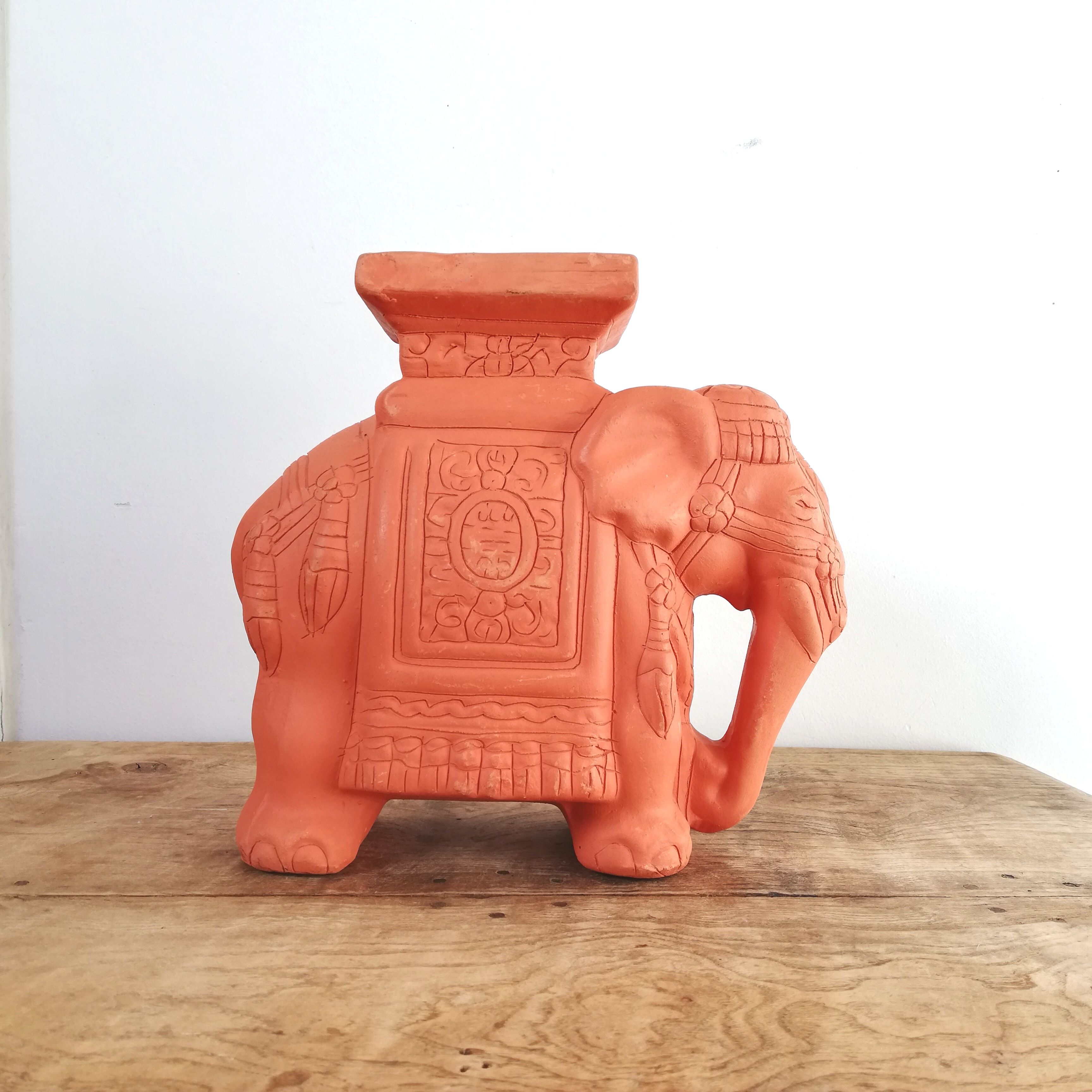 Raw ceramic elephant