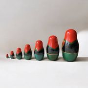 Matriochka - Série de 7 anciennes poupées russes gigognes