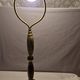 Old brass and marble lamp base, sold without shade.
