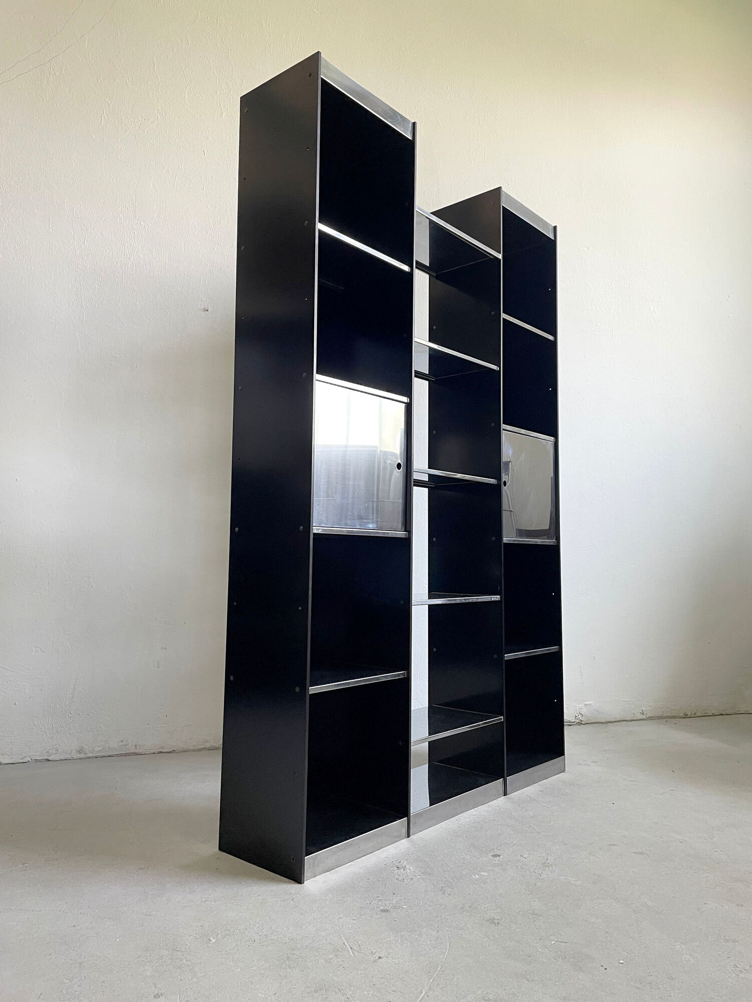 Very rare italian modern library bookcase for cidue, italy, 1970