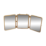 Miroir barbier triptyque doré (590*260mm)