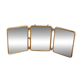 Golden triptych barber mirror (590*260mm)