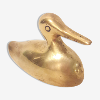 Duck brass paperweight