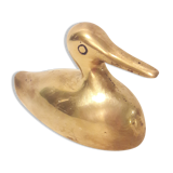 Duck brass paperweight