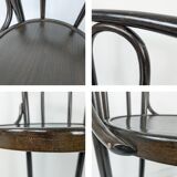 Tabouret de bar Tabouret en bois Bug brun foncé Mid Century Vintage repose-pieds en métal Bar compto