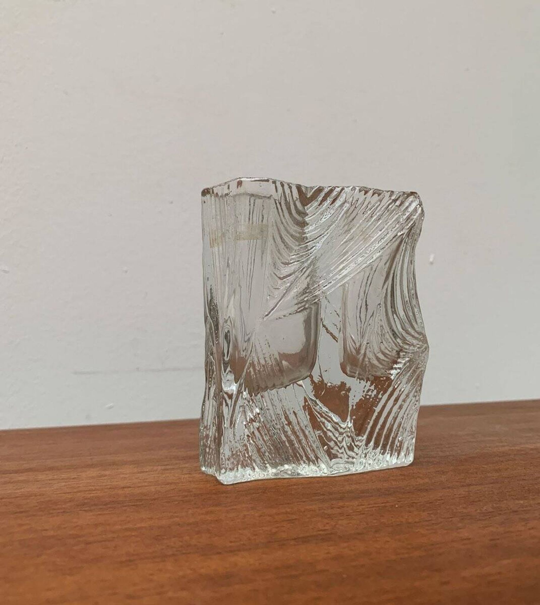 Vintage Glass Block Vase