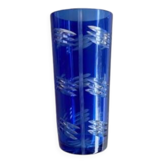 Vintage cobalt glass vase