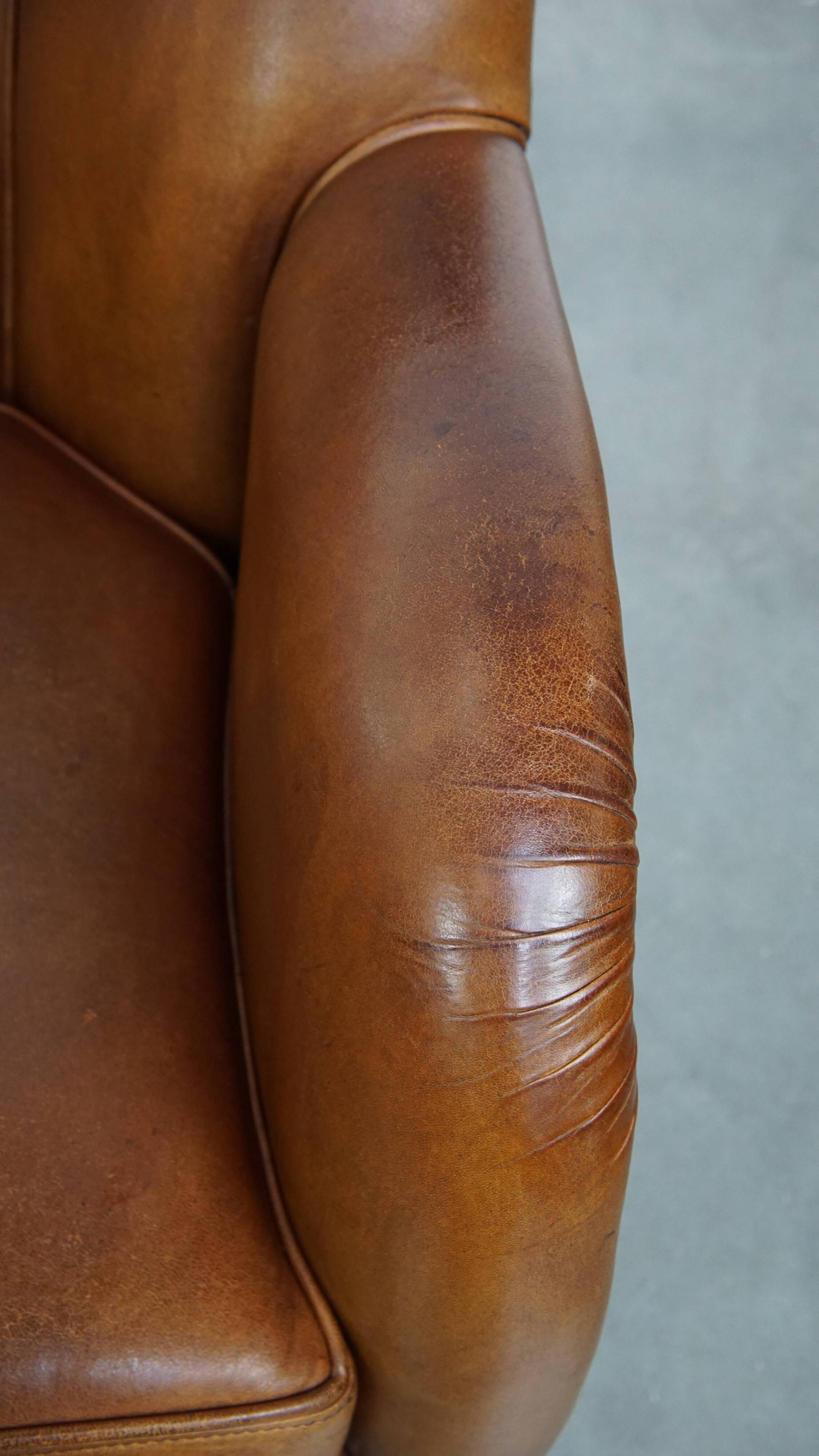 Set of 2 Sheepskin Leather Design Armchairs