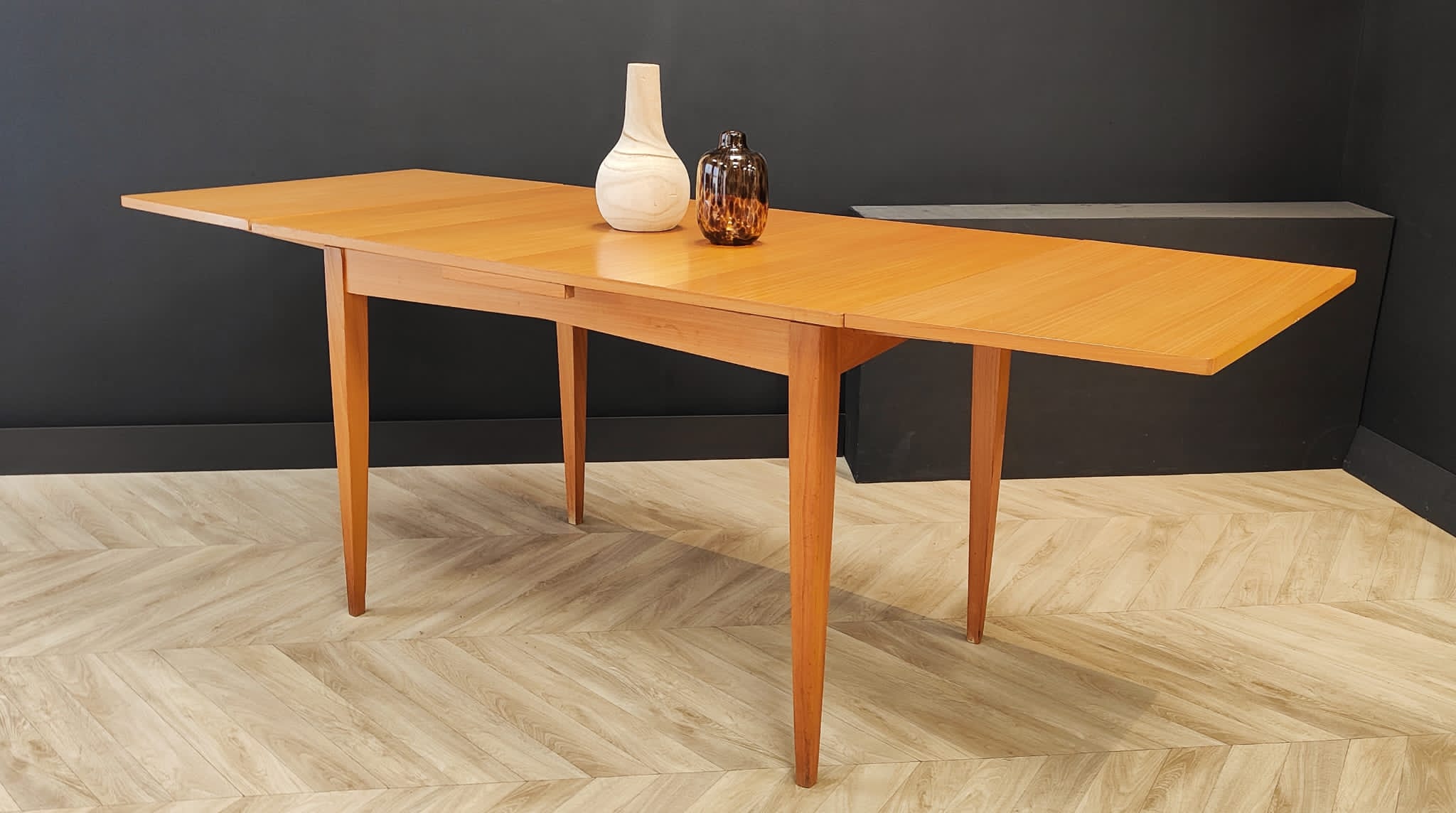 Mid Century vintage extendable dining table