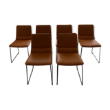 6 bendchairs peter maly light brown