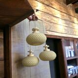 Vintage cascade chandelier / glazed effect pendant