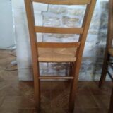 Set of 6 straw chairs