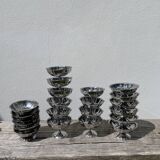 Set of 22 stainless steel cups