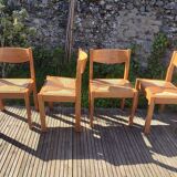 Renewed straw and elm chair