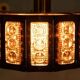 Vintage glass suspension, Danish design, mid-century hanging.