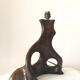 50s/60s olive wood brutalist lamp foot