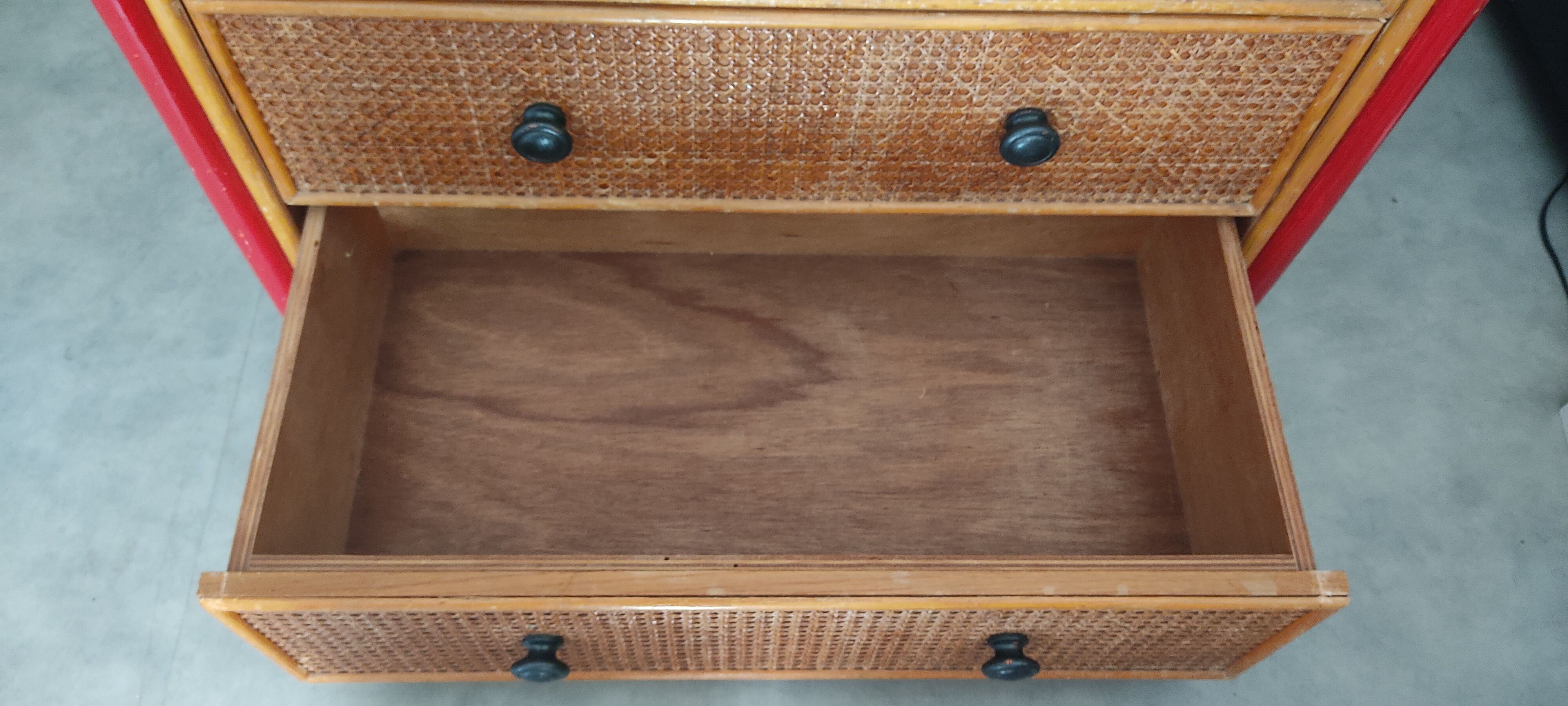 Rattan chest of drawers 3 drawers