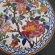 Large plate decorated with Gien peonies