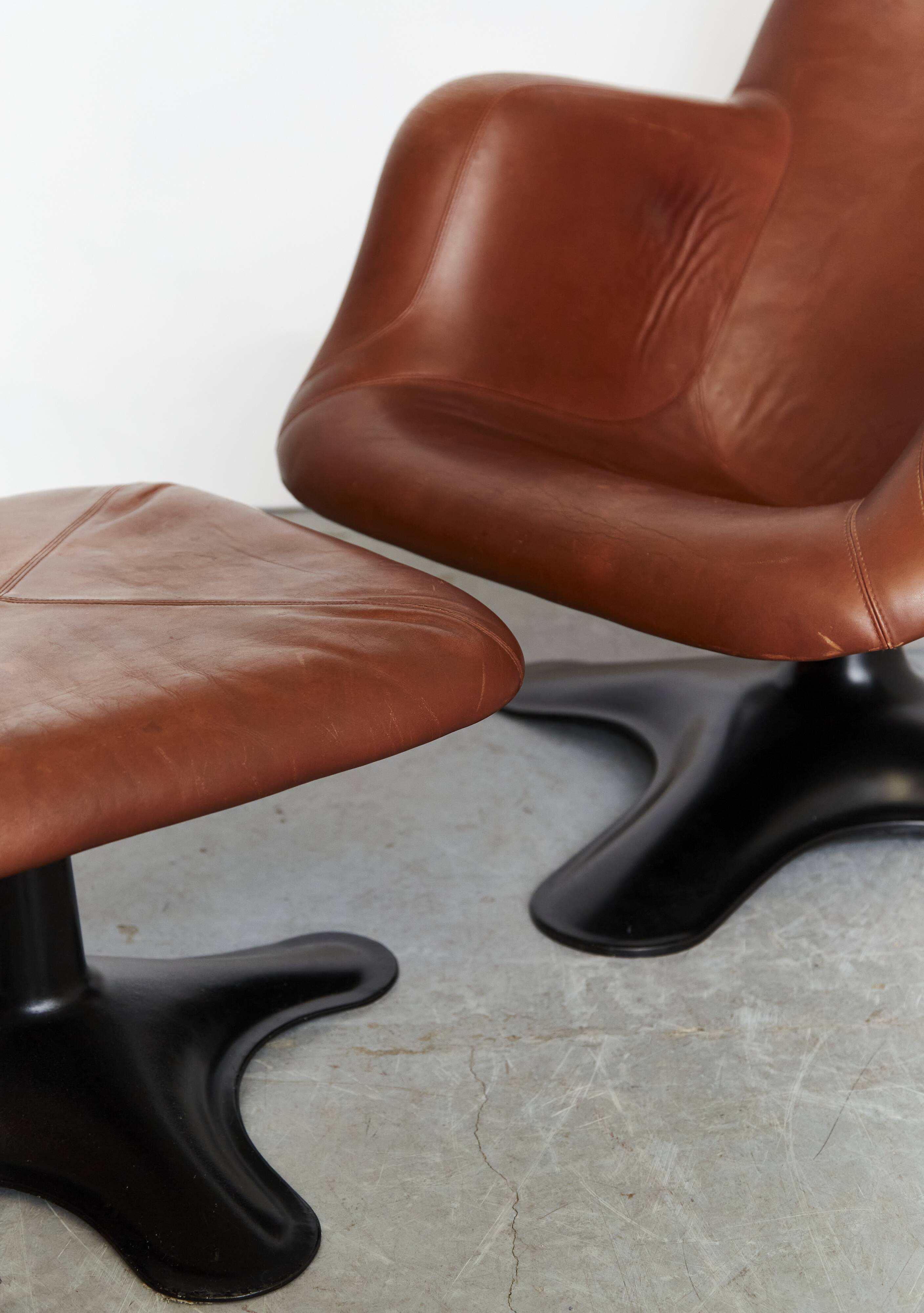 Yrjö Kukkapuro Karuselli Chair & Ottomane for Haimi, 1965