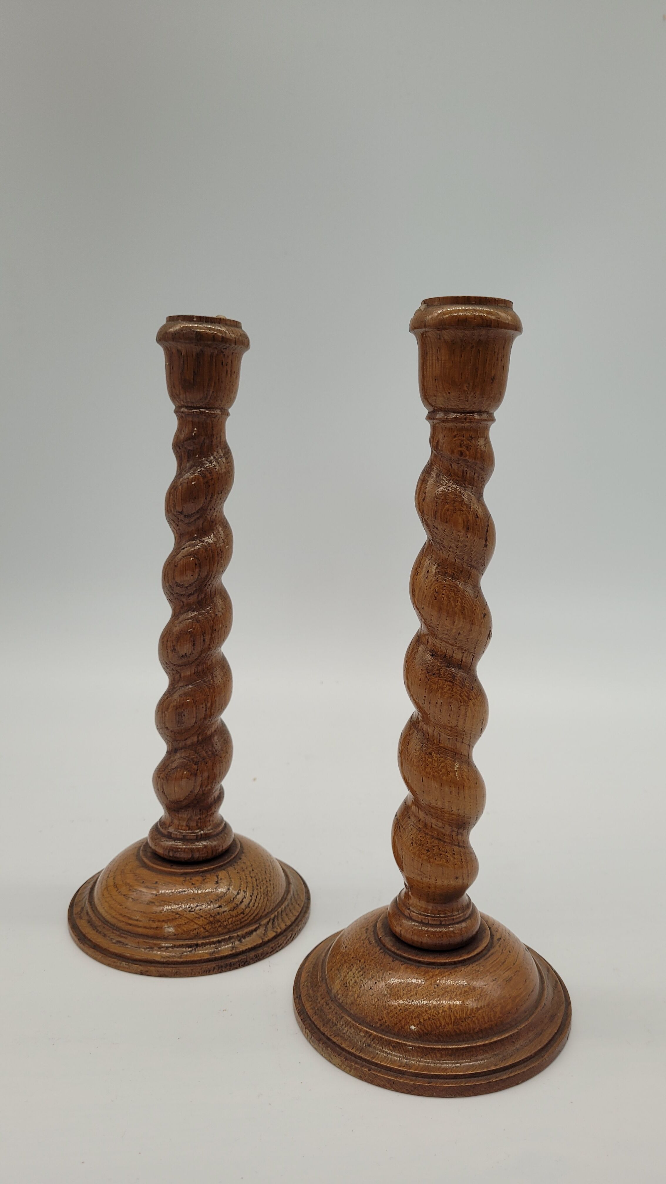 DuO turned wood candle holders