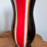 Red-Brown Verceram Vase Model 6390-28, French Mid-Century Modern Art Pottery from the 1960s