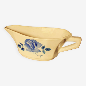 Saucer boat Blue Rose Digoin Sarreguemines