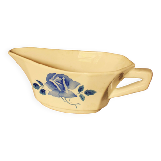 Saucer boat Blue Rose Digoin Sarreguemines