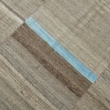 Tapis kilim vintage fait main beige et bleu, style scandinave naturel