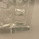 Thick crystal vase by Daum. Sculpted decor in a modernist style. 1960 - 70.