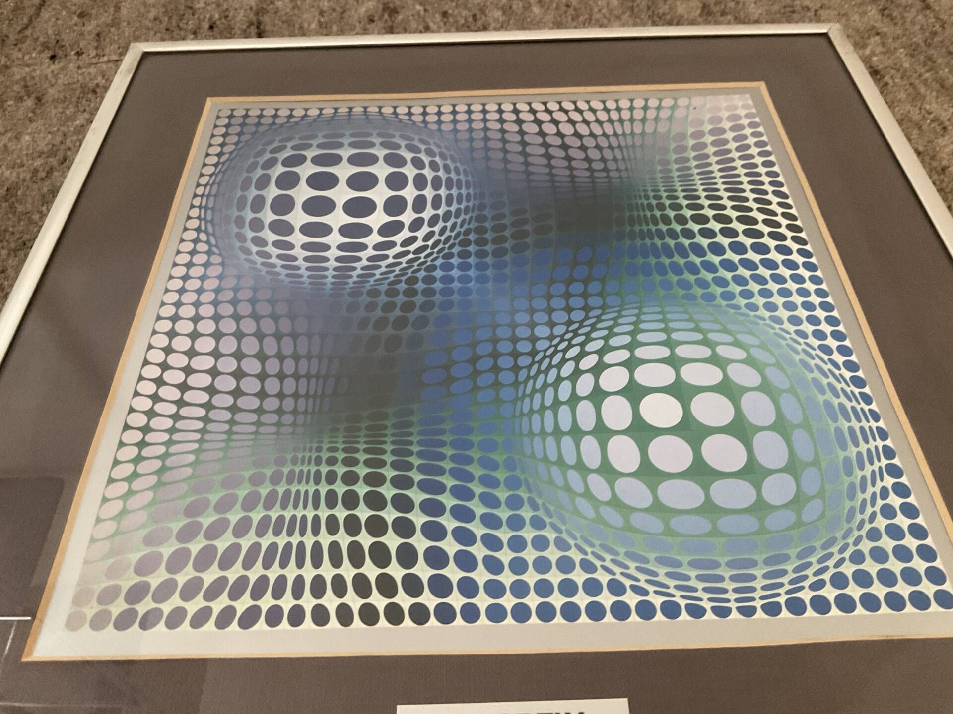 Sérigraphie vintage Op Art « Feny » par Vasarely 