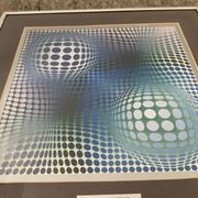 Vintage Op Art silkscreen "Feny" by Vasarely