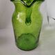 Bubble glass pitcher in the style of Biot or Empoli.
