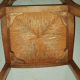 6 old straw chairs